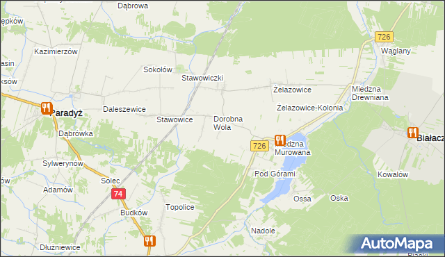 mapa Straszowa Wola, Straszowa Wola na mapie Targeo