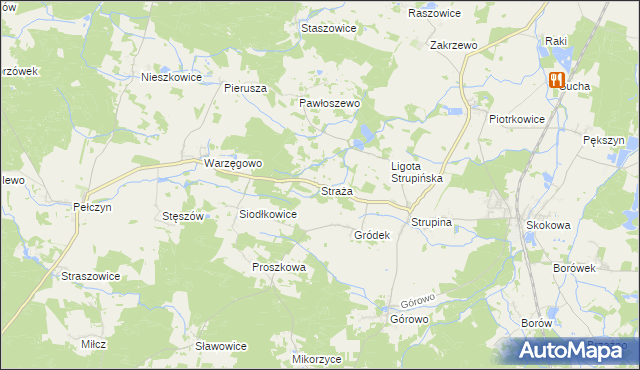 mapa Straża, Straża na mapie Targeo