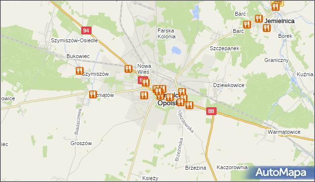 mapa Strzelce Opolskie, Strzelce Opolskie na mapie Targeo