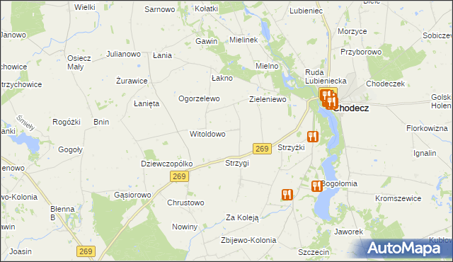 mapa Strzygowska Kolonia, Strzygowska Kolonia na mapie Targeo