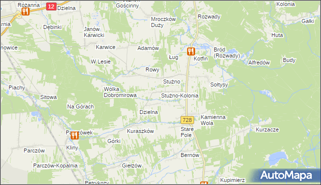 mapa Stużno-Kolonia, Stużno-Kolonia na mapie Targeo