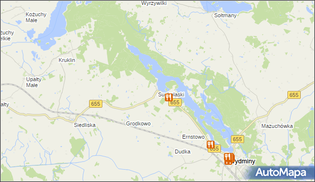 mapa Sucholaski, Sucholaski na mapie Targeo