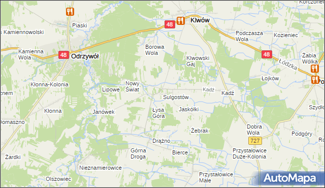 mapa Sulgostów, Sulgostów na mapie Targeo