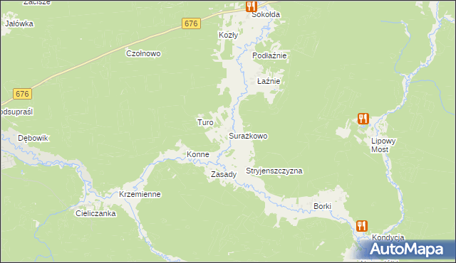 mapa Surażkowo, Surażkowo na mapie Targeo