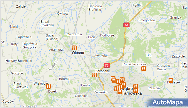 mapa Swarzów, Swarzów na mapie Targeo