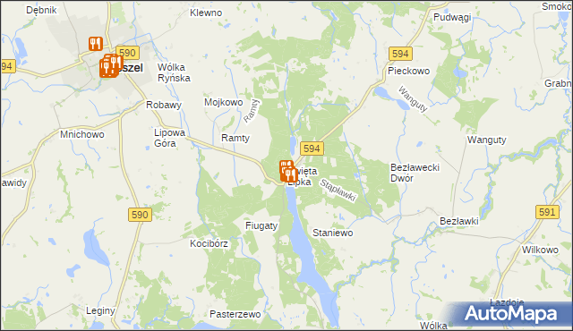 mapa Święta Lipka, Święta Lipka na mapie Targeo