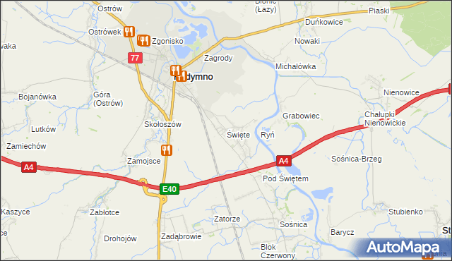 mapa Święte gmina Radymno, Święte gmina Radymno na mapie Targeo