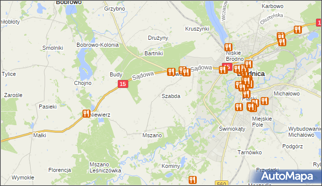 mapa Szabda, Szabda na mapie Targeo