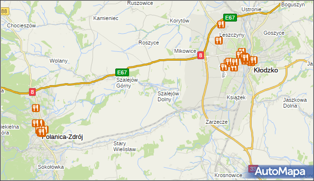 mapa Szalejów Dolny, Szalejów Dolny na mapie Targeo