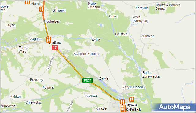 mapa Szalenik, Szalenik na mapie Targeo