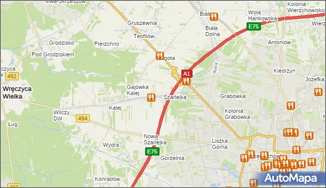 mapa Szarlejka, Szarlejka na mapie Targeo