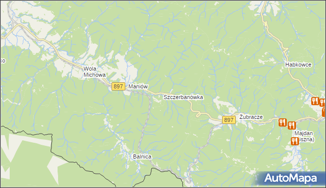 mapa Szczerbanówka, Szczerbanówka na mapie Targeo