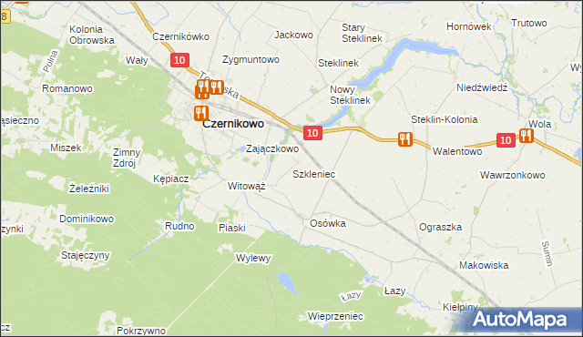 mapa Szkleniec gmina Czernikowo, Szkleniec gmina Czernikowo na mapie Targeo