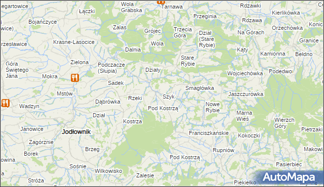 mapa Szyk, Szyk na mapie Targeo