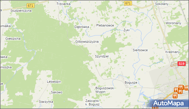 mapa Szyndziel, Szyndziel na mapie Targeo