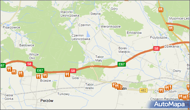 mapa Tabor Mały, Tabor Mały na mapie Targeo