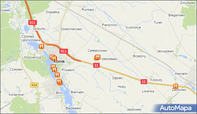 mapa Trzebisławki, Trzebisławki na mapie Targeo