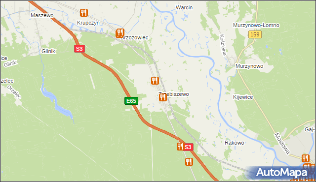 mapa Trzebiszewo, Trzebiszewo na mapie Targeo