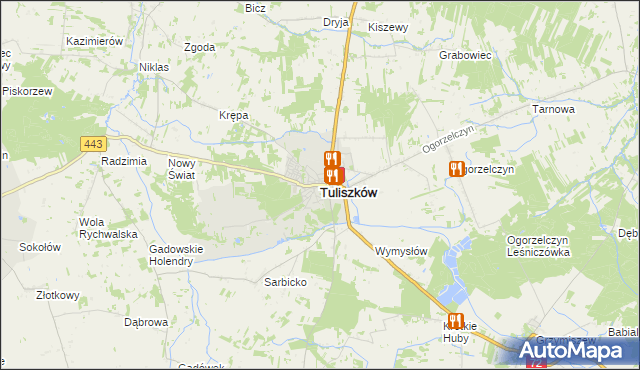 mapa Tuliszków, Tuliszków na mapie Targeo