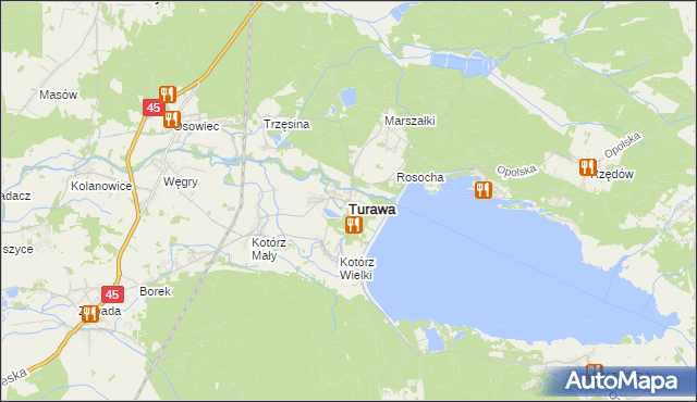 mapa Turawa, Turawa na mapie Targeo