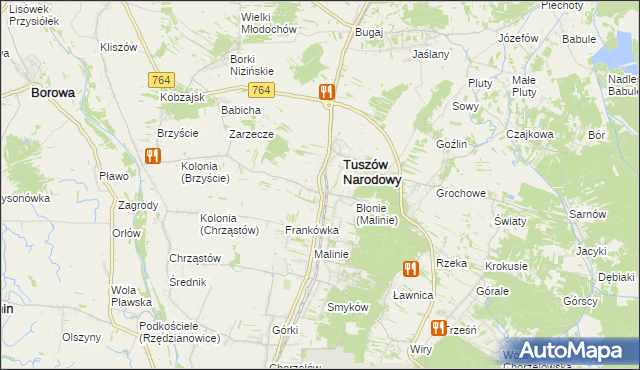 mapa Tuszów Mały, Tuszów Mały na mapie Targeo