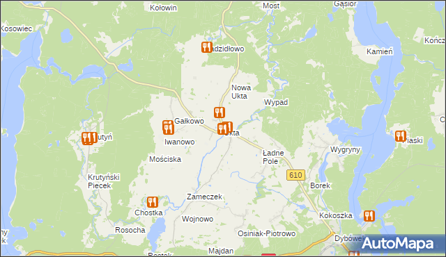 mapa Ukta, Ukta na mapie Targeo