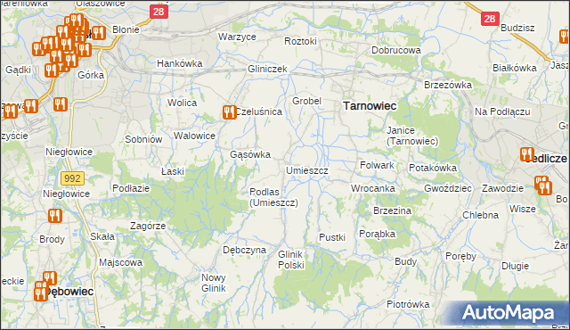 mapa Umieszcz, Umieszcz na mapie Targeo