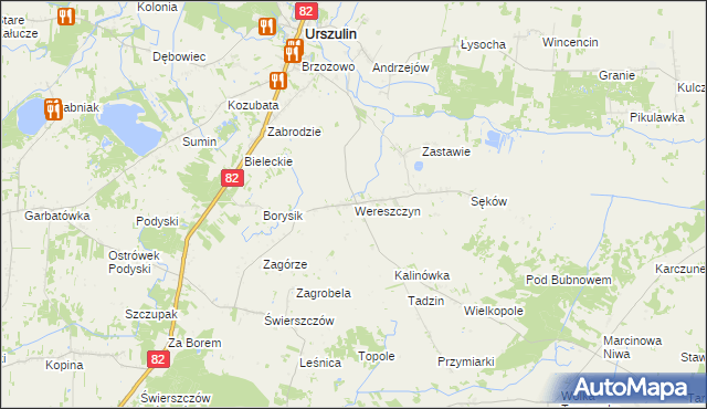 mapa Wereszczyn, Wereszczyn na mapie Targeo