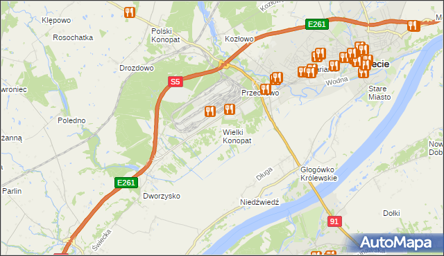 mapa Wielki Konopat, Wielki Konopat na mapie Targeo