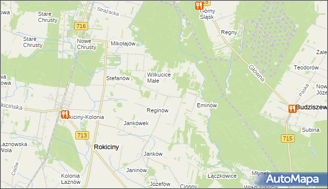mapa Wilkucice Duże, Wilkucice Duże na mapie Targeo