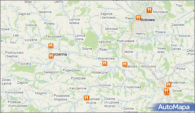 mapa Wojnarowa, Wojnarowa na mapie Targeo