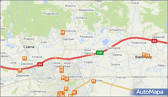 mapa Wola Dalsza, Wola Dalsza na mapie Targeo