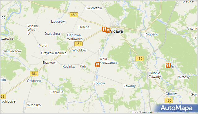 mapa Wola Kleszczowa, Wola Kleszczowa na mapie Targeo