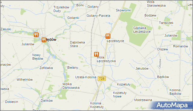 mapa Wola Łęczeszycka, Wola Łęczeszycka na mapie Targeo