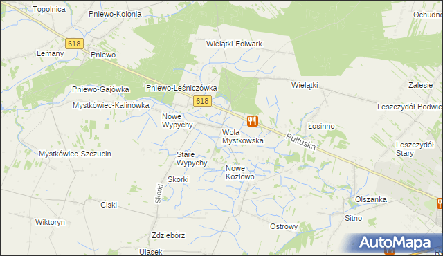 mapa Wola Mystkowska, Wola Mystkowska na mapie Targeo