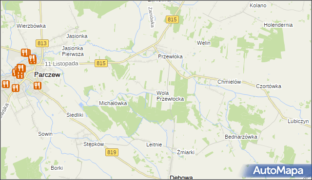 mapa Wola Przewłocka, Wola Przewłocka na mapie Targeo