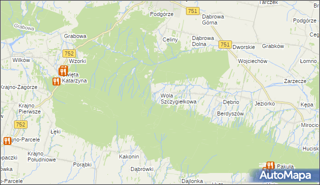mapa Wola Szczygiełkowa, Wola Szczygiełkowa na mapie Targeo