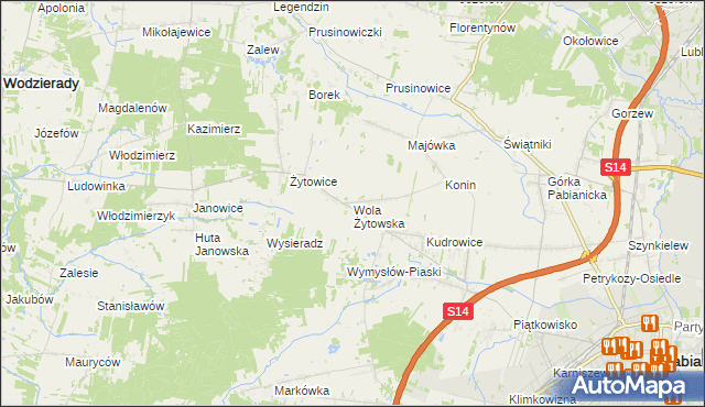 mapa Wola Żytowska, Wola Żytowska na mapie Targeo