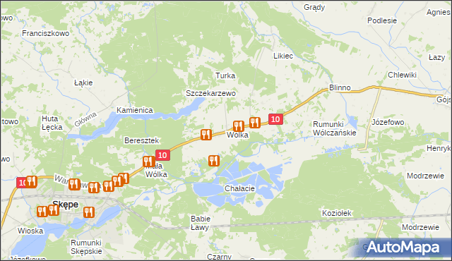 mapa Wólka gmina Skępe, Wólka gmina Skępe na mapie Targeo