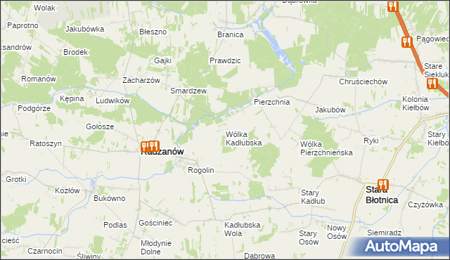 mapa Wólka Kadłubska, Wólka Kadłubska na mapie Targeo