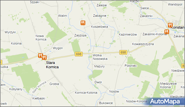 mapa Wólka Nosowska, Wólka Nosowska na mapie Targeo