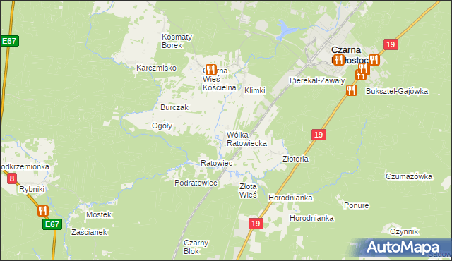 mapa Wólka Ratowiecka, Wólka Ratowiecka na mapie Targeo