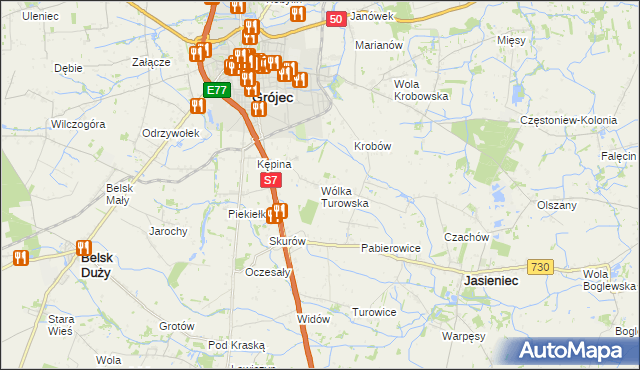 mapa Wólka Turowska, Wólka Turowska na mapie Targeo