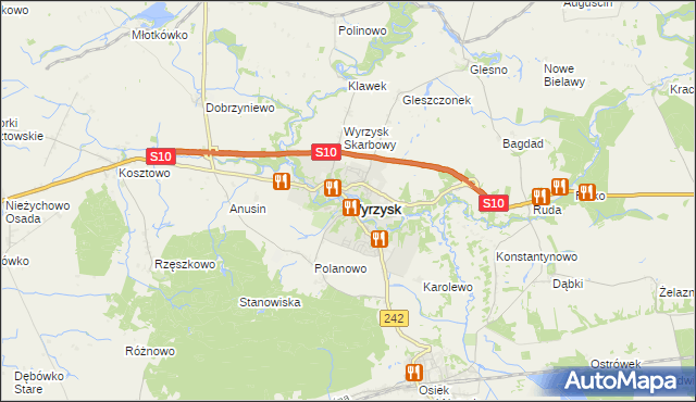 mapa Wyrzysk, Wyrzysk na mapie Targeo