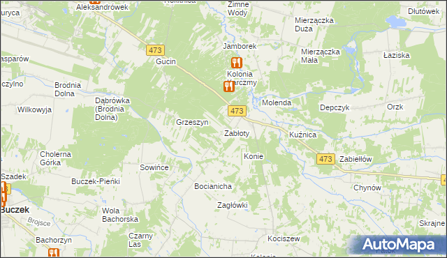 mapa Zabłoty, Zabłoty na mapie Targeo