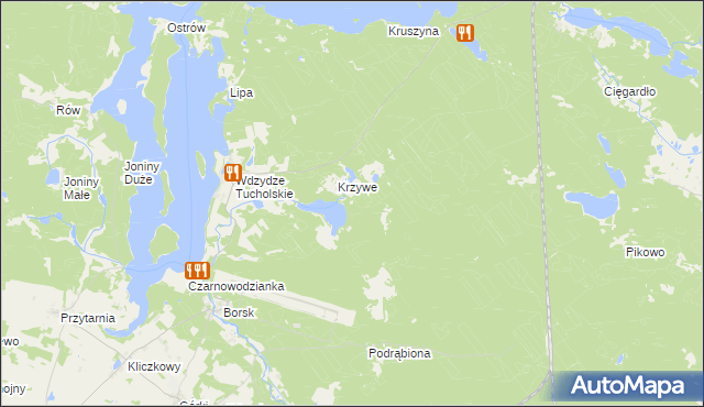 mapa Zabrody gmina Karsin, Zabrody gmina Karsin na mapie Targeo