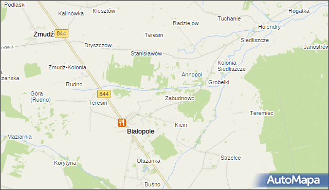 mapa Zabudnowo, Zabudnowo na mapie Targeo