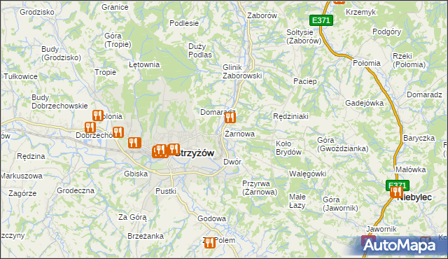 mapa Żarnowa, Żarnowa na mapie Targeo