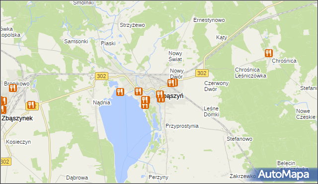 mapa Zbąszyń, Zbąszyń na mapie Targeo