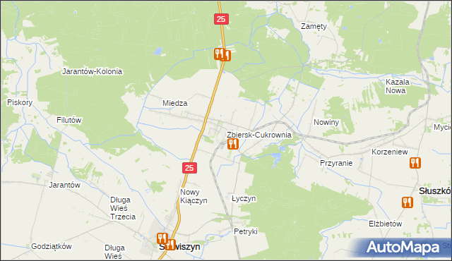 mapa Zbiersk-Cukrownia, Zbiersk-Cukrownia na mapie Targeo